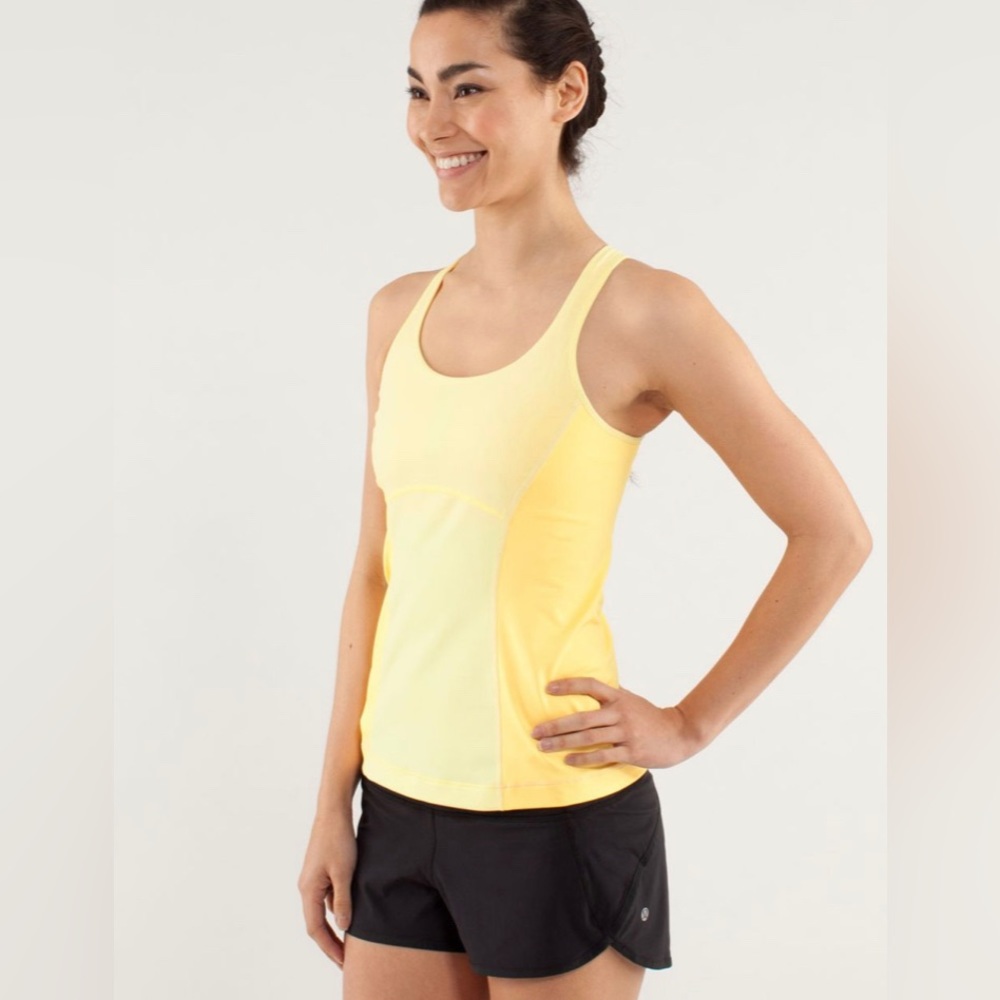 Lululemon Women’s Run Pace Tank Lemon/Yellow Tank Top